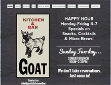 Tablet Screenshot of goatkitchenandbar.com